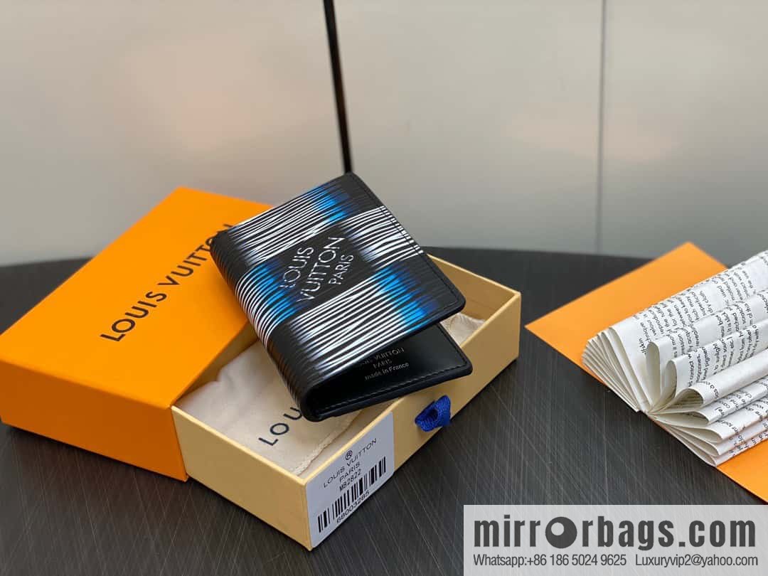 [Premium‑quality] M82822 plaid full leather card holder wallet series, new pocket wallet in autumn and winter