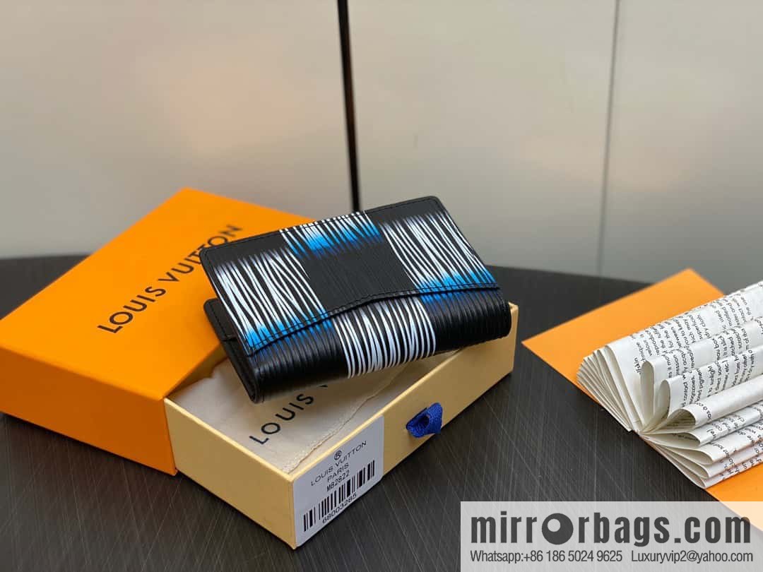 [Premium‑quality] M82822 plaid full leather card holder wallet series, new pocket wallet in autumn and winter