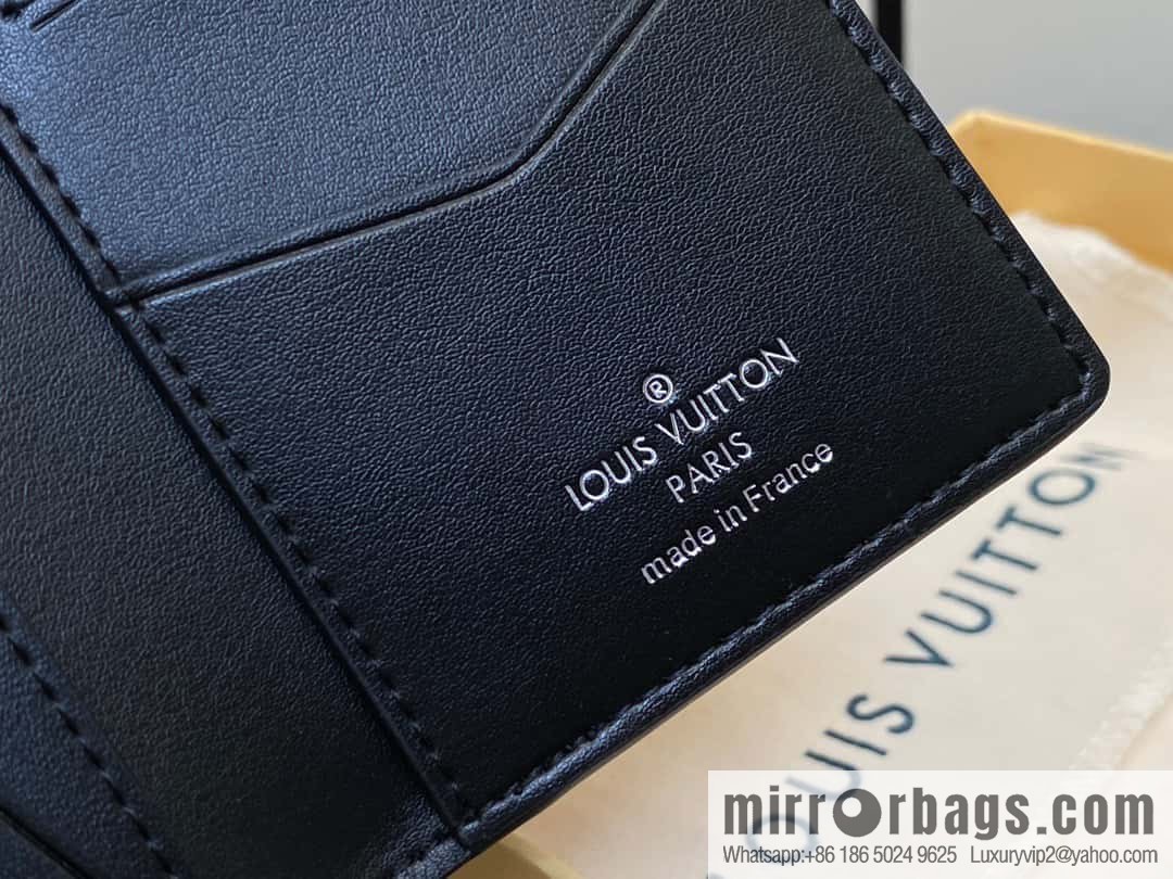 [Premium‑quality] M82822 plaid full leather card holder wallet series, new pocket wallet in autumn and winter