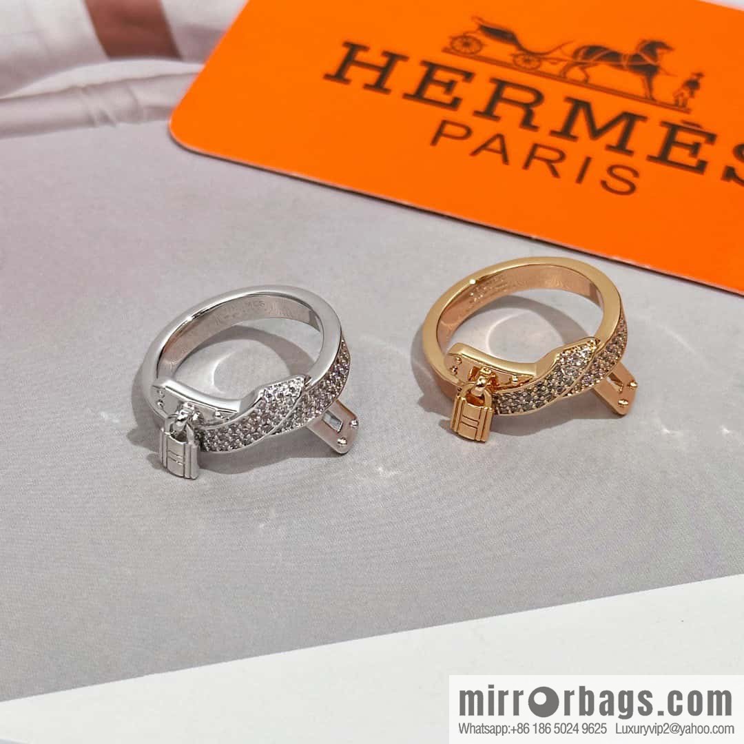 ❗️New ❗️ New ☑️ Hermès HERMES full diamond lock ring