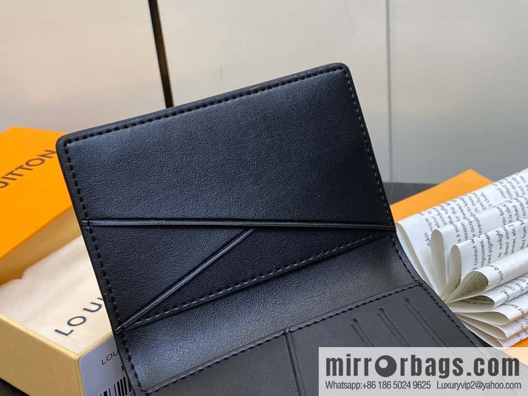 [Premium‑quality] M82822 plaid full leather card holder wallet series, new pocket wallet in autumn and winter