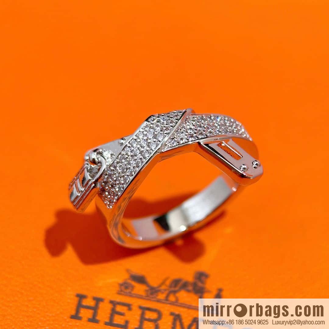 ❗️New ❗️ New ☑️ Hermès HERMES full diamond lock ring