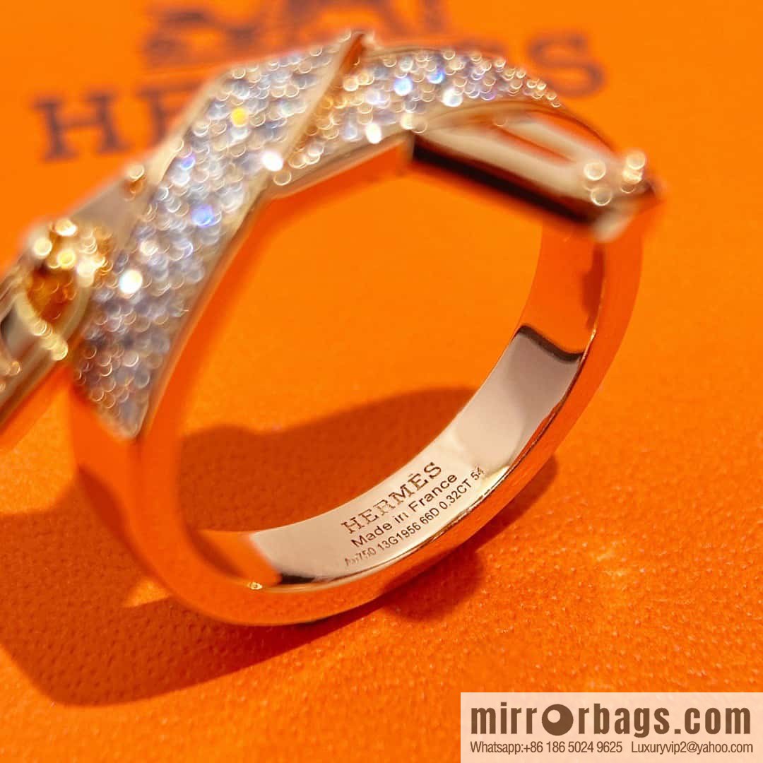 ❗️New ❗️ New ☑️ Hermès HERMES full diamond lock ring