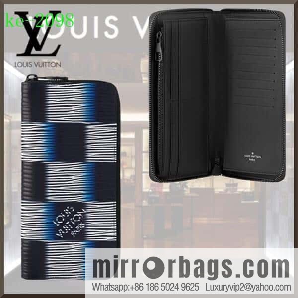 [Premium‑quality] M82820 plaid full leather single zipper wallet series, autumn and winter new single pull Brazza wallet
