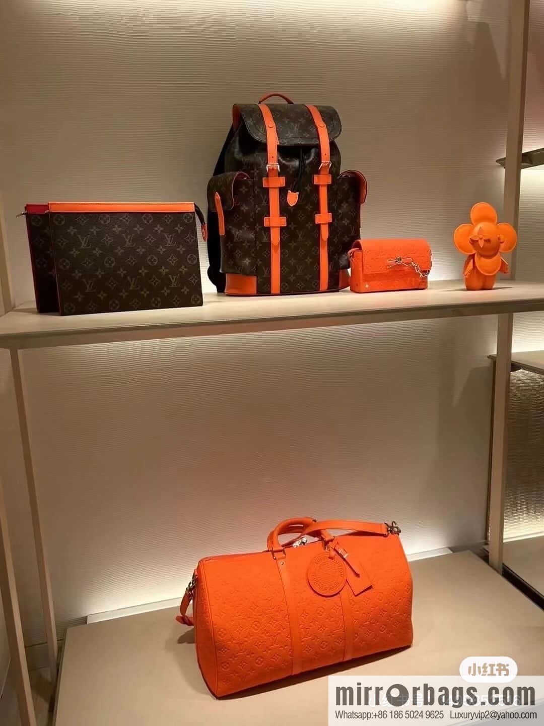 [Boutique‑grade] M46814 monogram orange backpack series CHRISTOPHER medium backpack