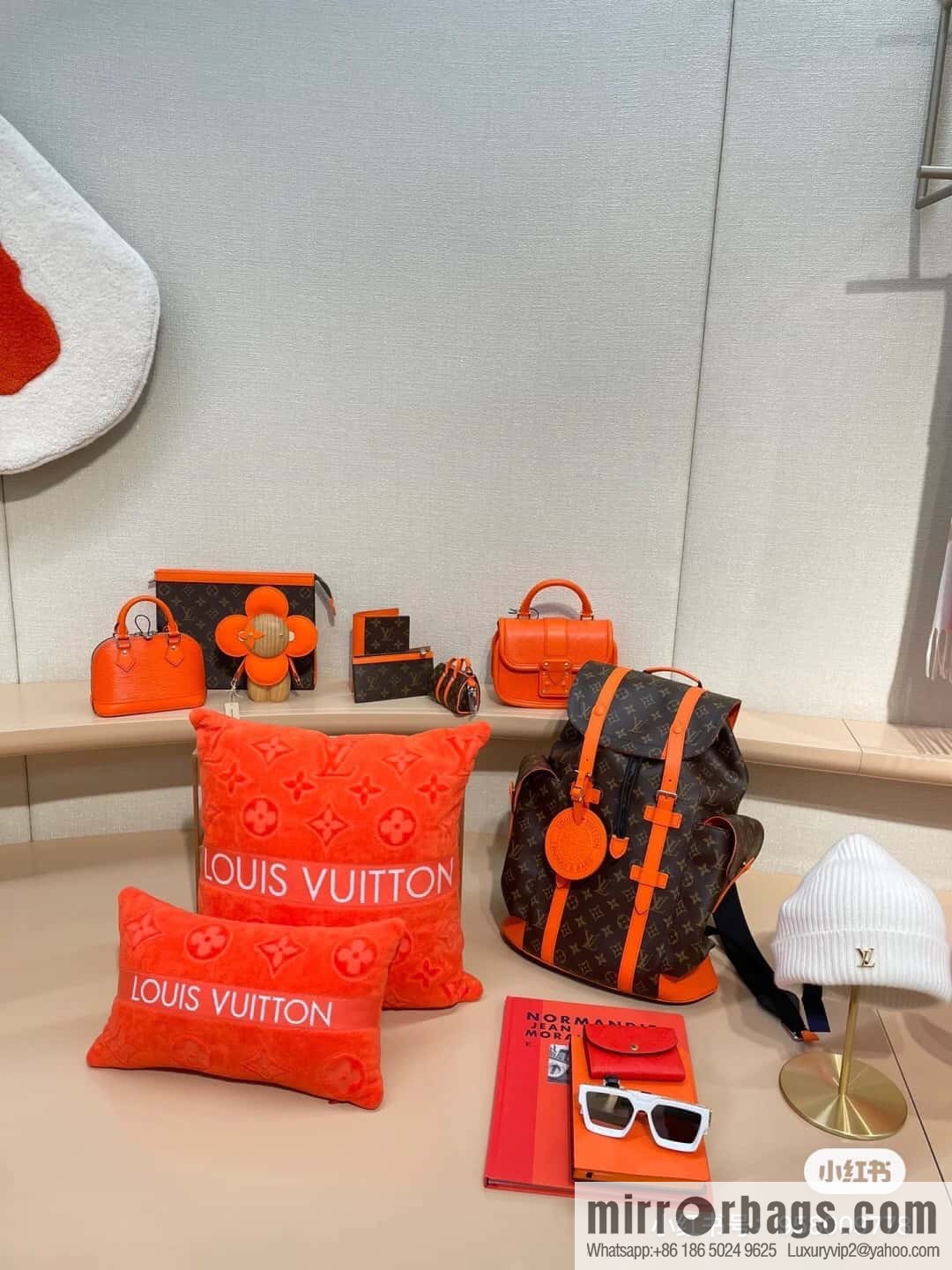 [Boutique‑grade] M46814 monogram orange backpack series CHRISTOPHER medium backpack