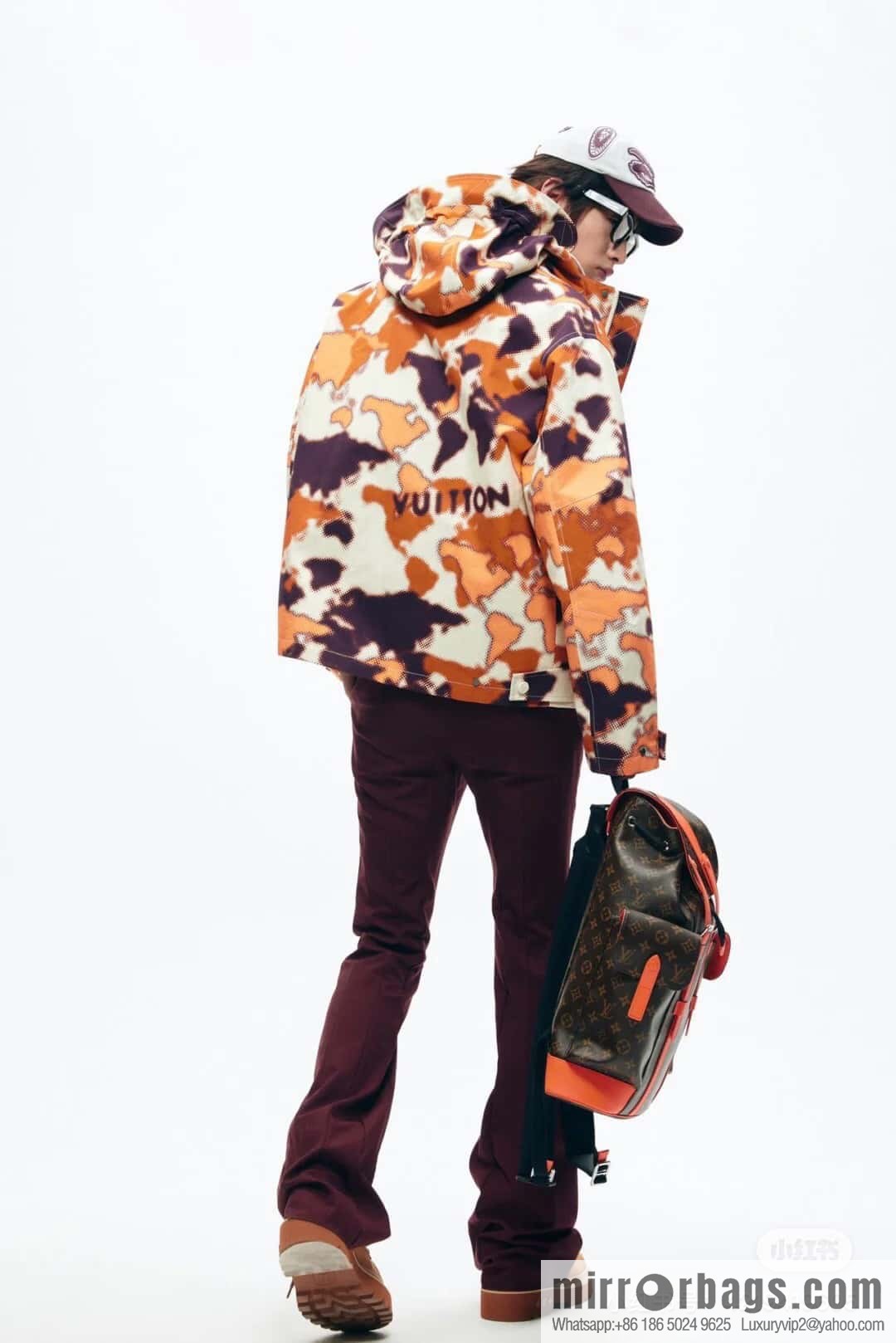 [Boutique‑grade] M46814 monogram orange backpack series CHRISTOPHER medium backpack