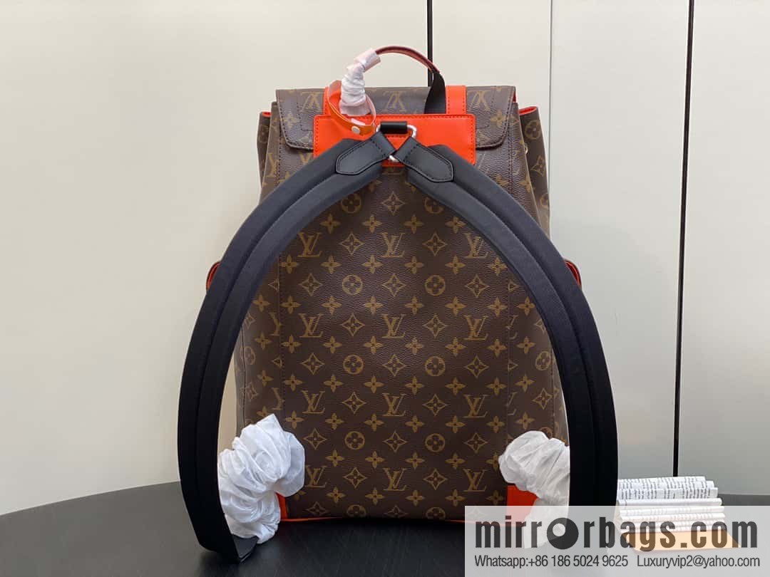 [Boutique‑grade] M46814 monogram orange backpack series CHRISTOPHER medium backpack