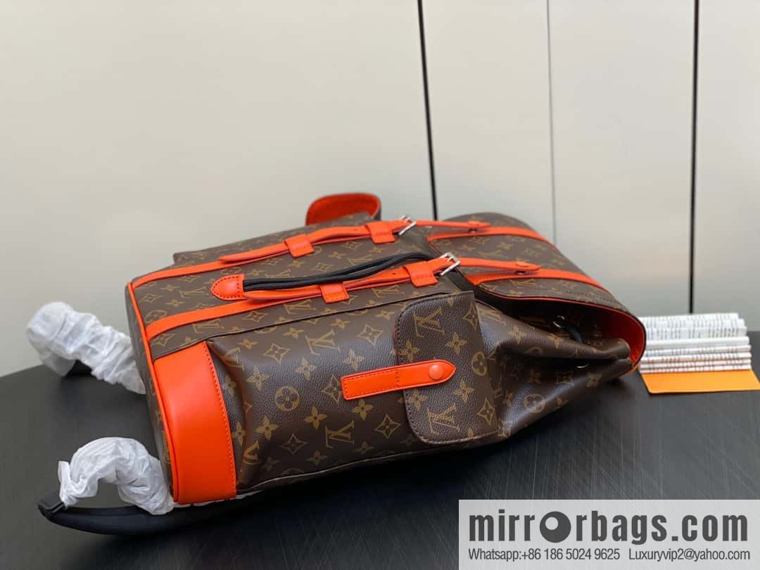 [Boutique‑grade] M46814 monogram orange backpack series CHRISTOPHER medium backpack