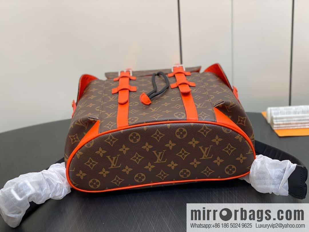[Boutique‑grade] M46814 monogram orange backpack series CHRISTOPHER medium backpack