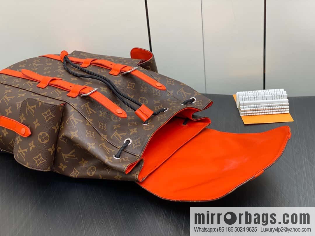 [Boutique‑grade] M46814 monogram orange backpack series CHRISTOPHER medium backpack