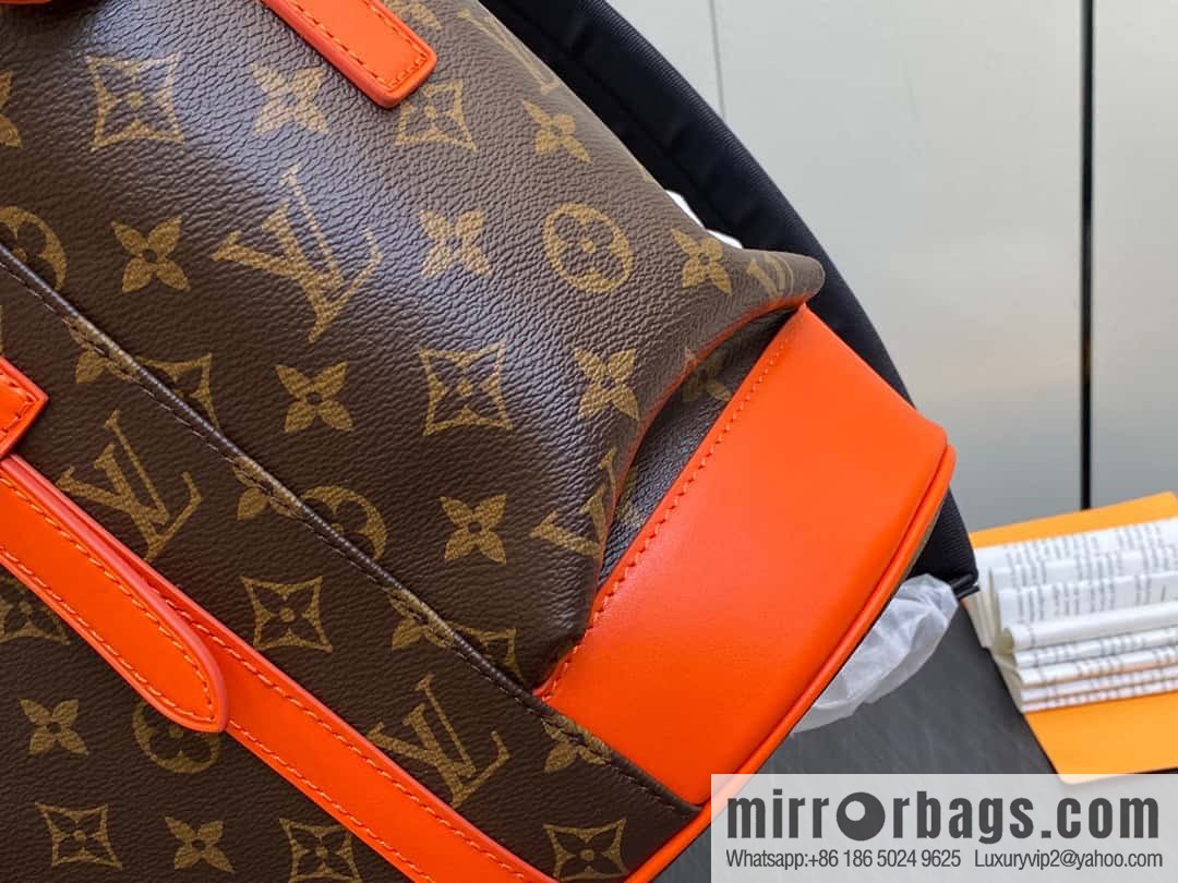 [Boutique‑grade] M46814 monogram orange backpack series CHRISTOPHER medium backpack
