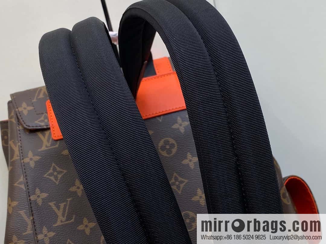 [Boutique‑grade] M46814 monogram orange backpack series CHRISTOPHER medium backpack