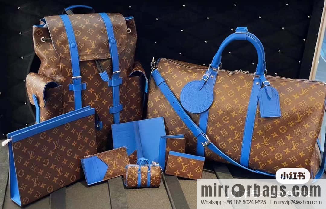 [Premium‑quality] M46813 monogram blue backpack series CHRISTOPHER medium backpack