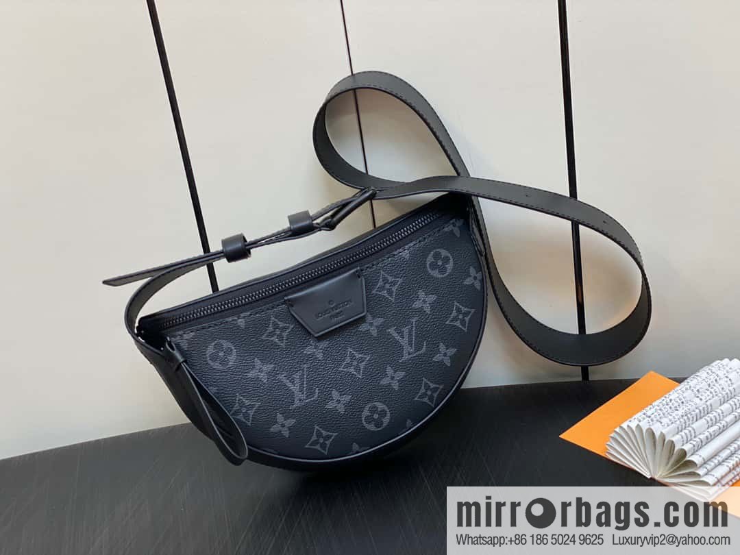 [Boutique‑grade] M23835 black flower, men's bag moon bag series, new LV MOON CROSSBODY handbag in autumn and winter