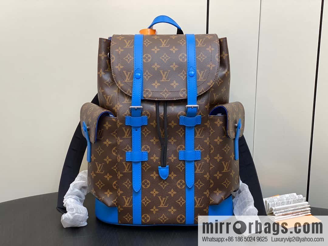 [Premium‑quality] M46813 monogram blue backpack series CHRISTOPHER medium backpack