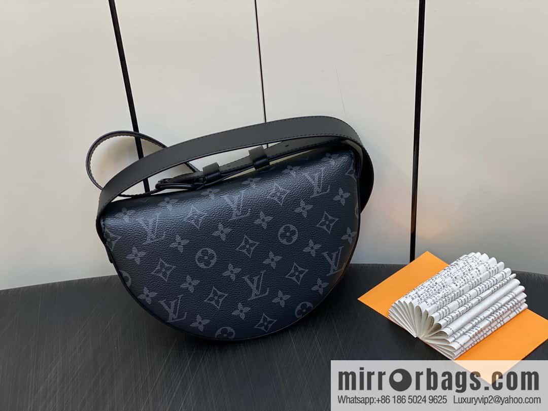 [Boutique‑grade] M23835 black flower, men's bag moon bag series, new LV MOON CROSSBODY handbag in autumn and winter