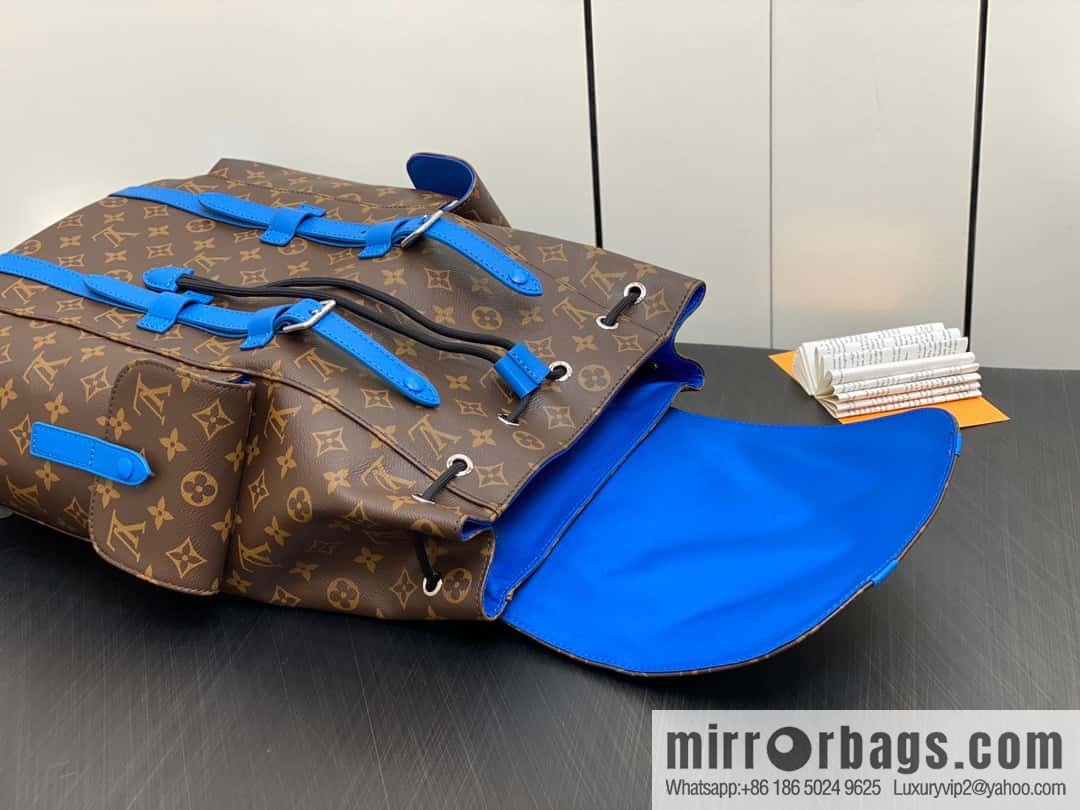 [Premium‑quality] M46813 monogram blue backpack series CHRISTOPHER medium backpack