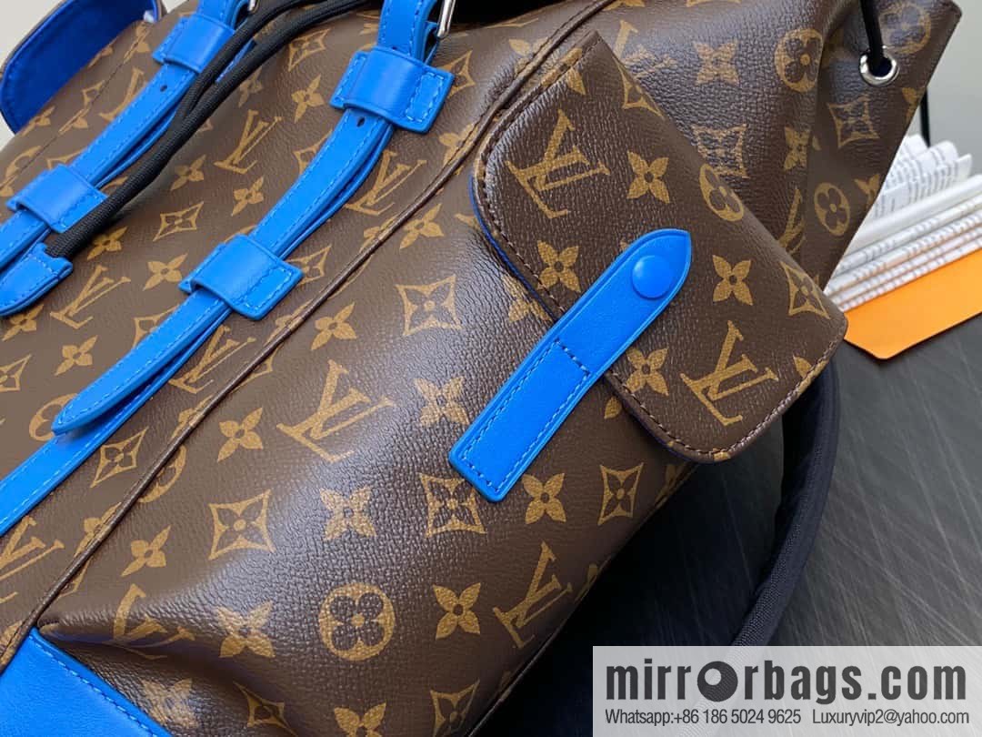 [Premium‑quality] M46813 monogram blue backpack series CHRISTOPHER medium backpack