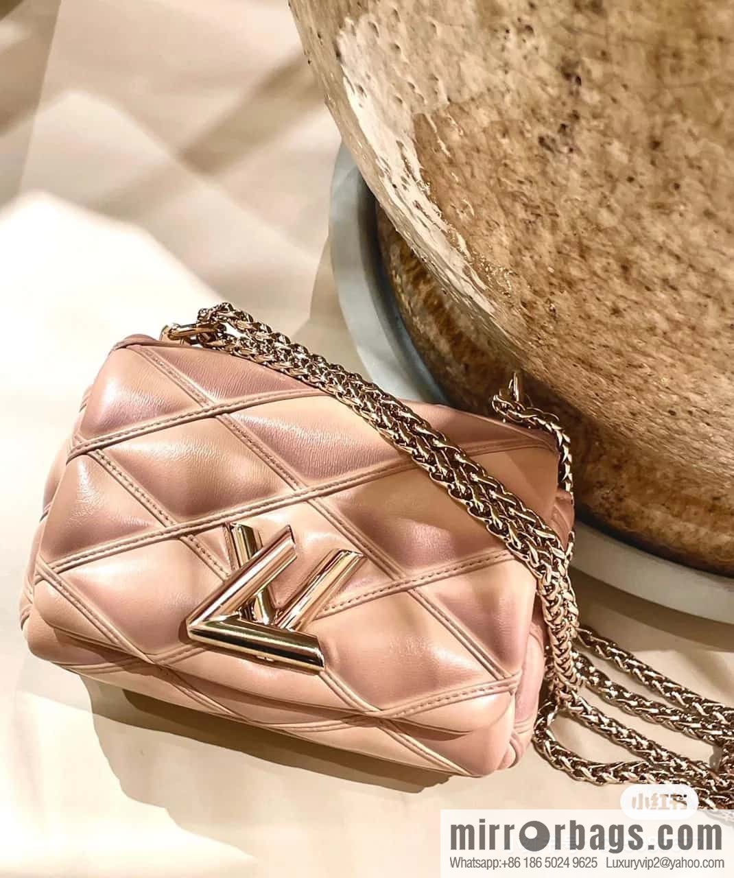 [Boutique‑grade] M82752 apricot M23526 full leather chain bag series PICO GO-14 handbag