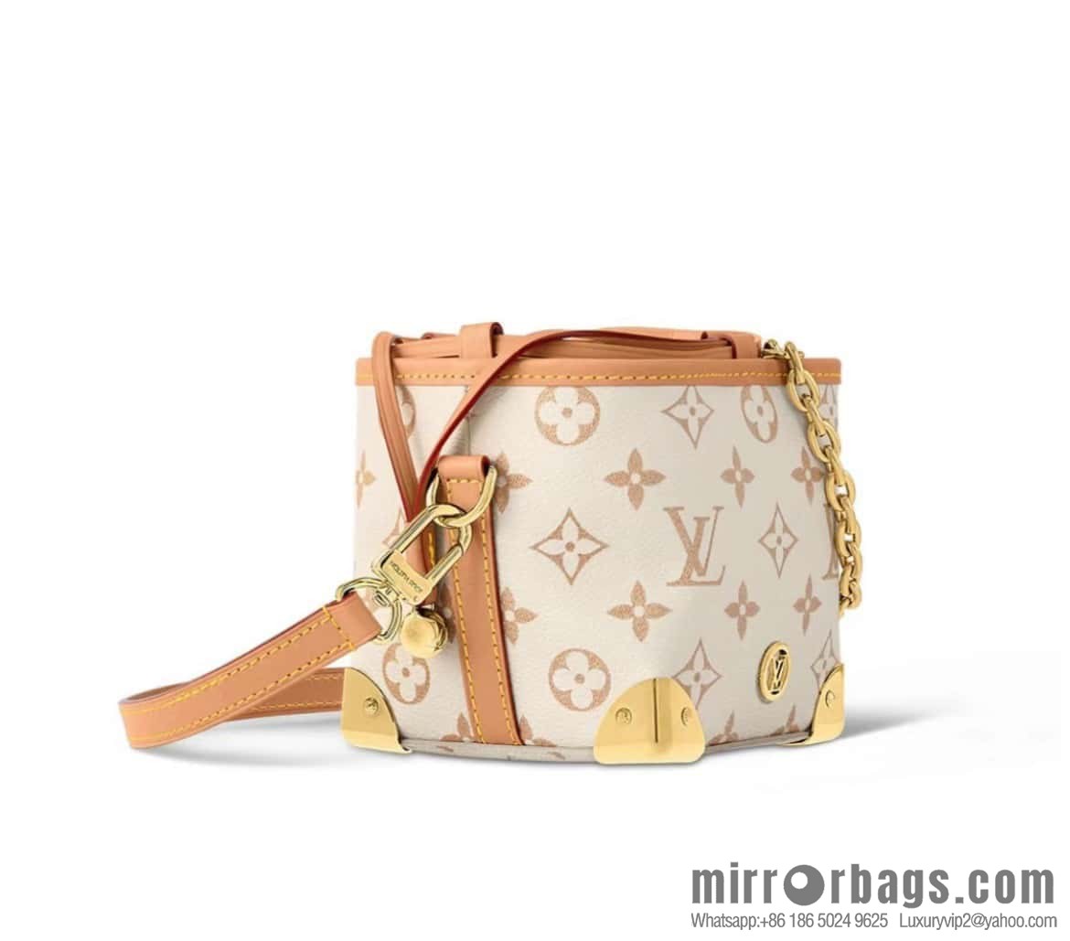 [Boutique‑grade] M83227 white flower mini tote bag siu mai bag Noe Purse Nano handbag M82885 83227 white flower
