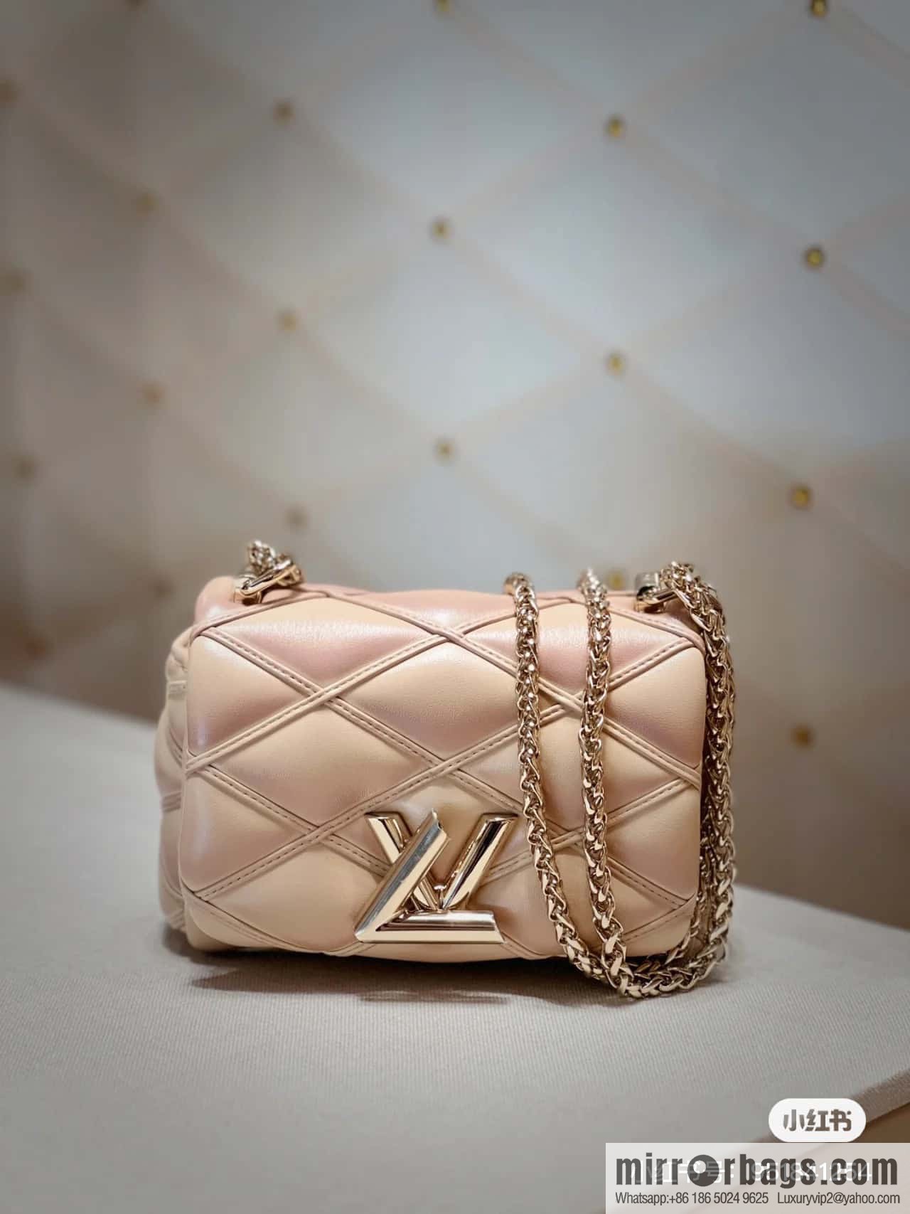 [Boutique‑grade] M82752 apricot M23526 full leather chain bag series PICO GO-14 handbag
