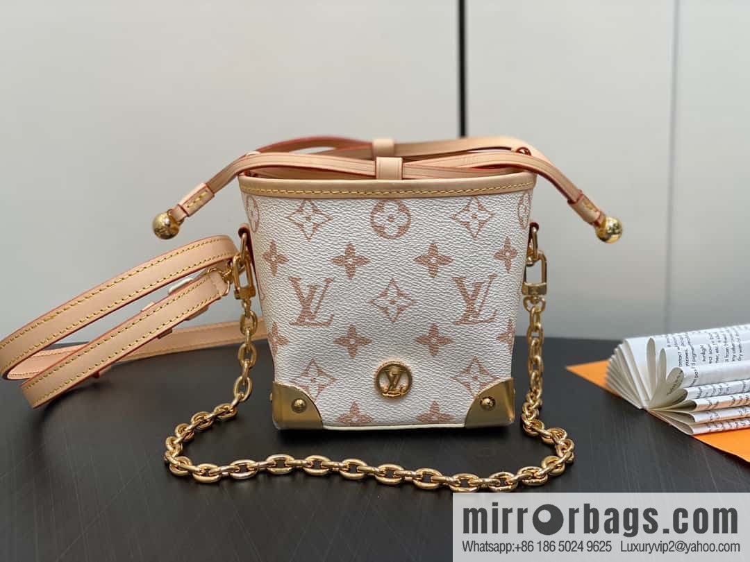 [Boutique‑grade] M83227 white flower mini tote bag siu mai bag Noe Purse Nano handbag M82885 83227 white flower