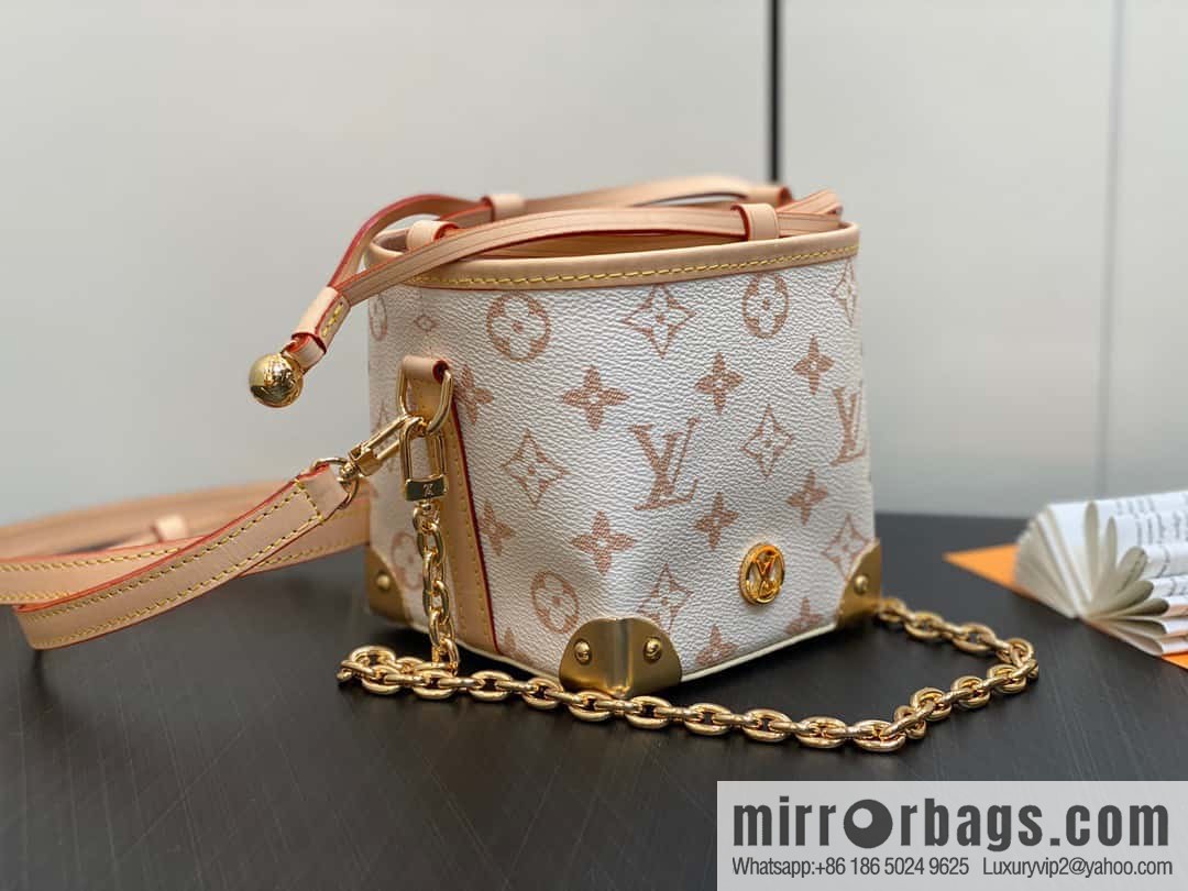 [Boutique‑grade] M83227 white flower mini tote bag siu mai bag Noe Purse Nano handbag M82885 83227 white flower