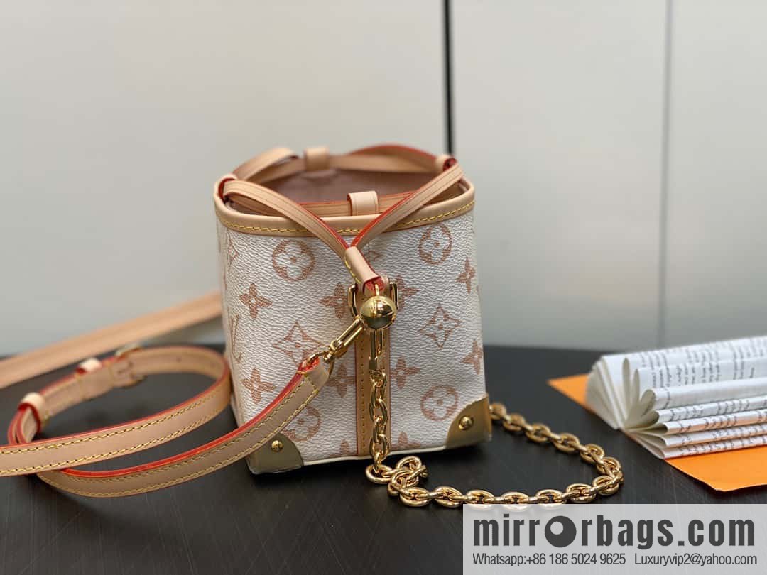 [Boutique‑grade] M83227 white flower mini tote bag siu mai bag Noe Purse Nano handbag M82885 83227 white flower
