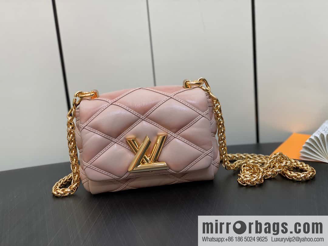 [Boutique‑grade] M82752 apricot M23526 full leather chain bag series PICO GO-14 handbag