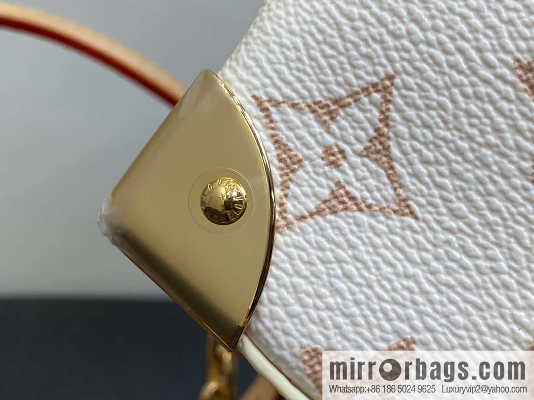 [Boutique‑grade] M83227 white flower mini tote bag siu mai bag Noe Purse Nano handbag M82885 83227 white flower