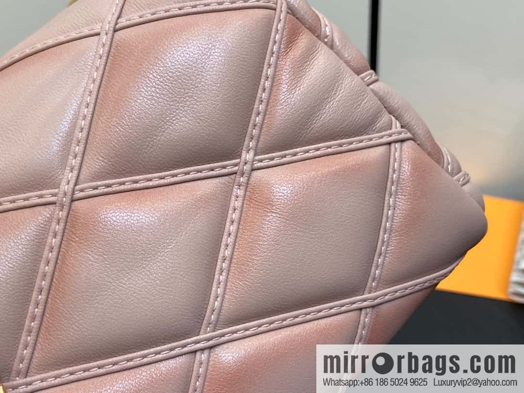 [Boutique‑grade] M82752 apricot M23526 full leather chain bag series PICO GO-14 handbag