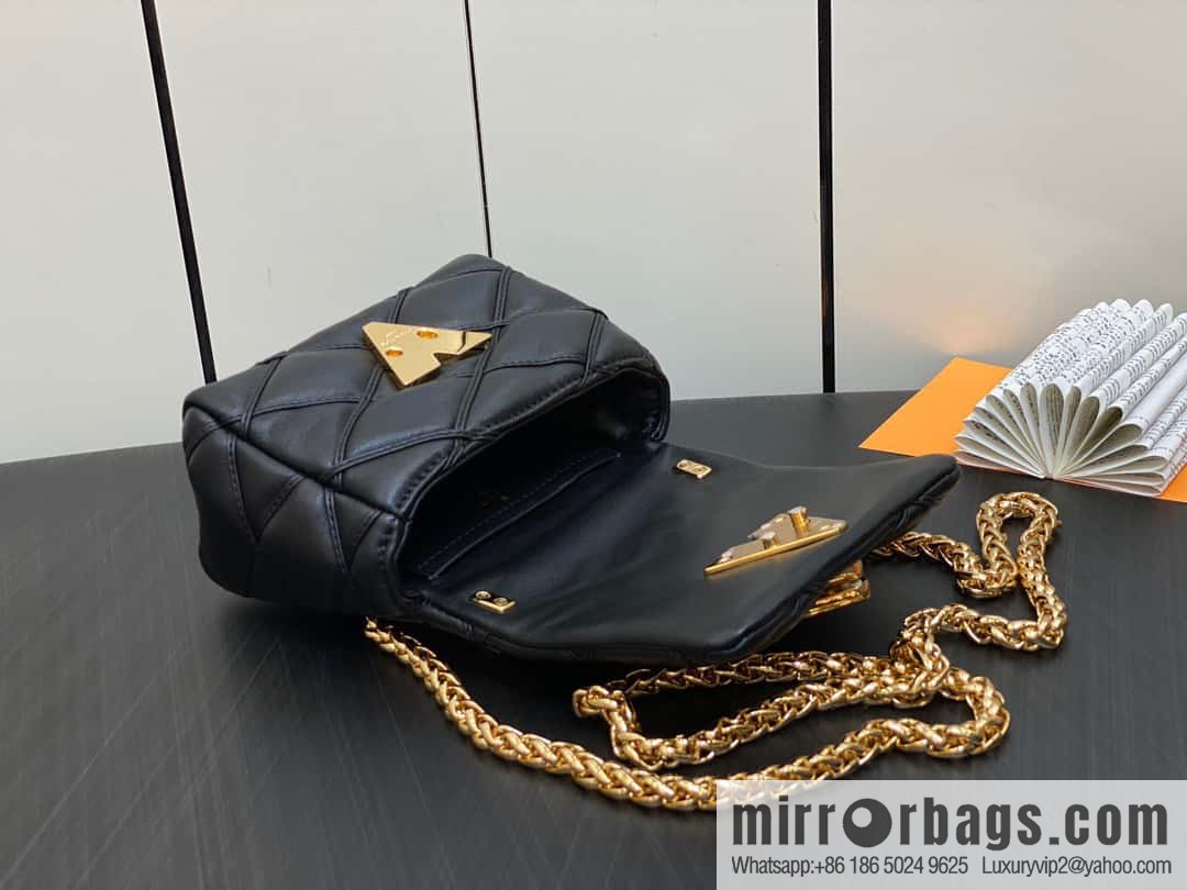 [Boutique‑grade] M82752 black M23526 full leather chain bag series PICO GO-14 handbag