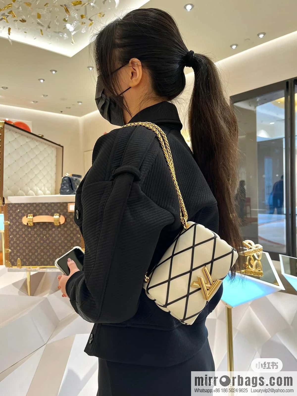 [Boutique‑grade] M82752 white M23526 M23762 full leather chain bag series PICO GO-14 handbag