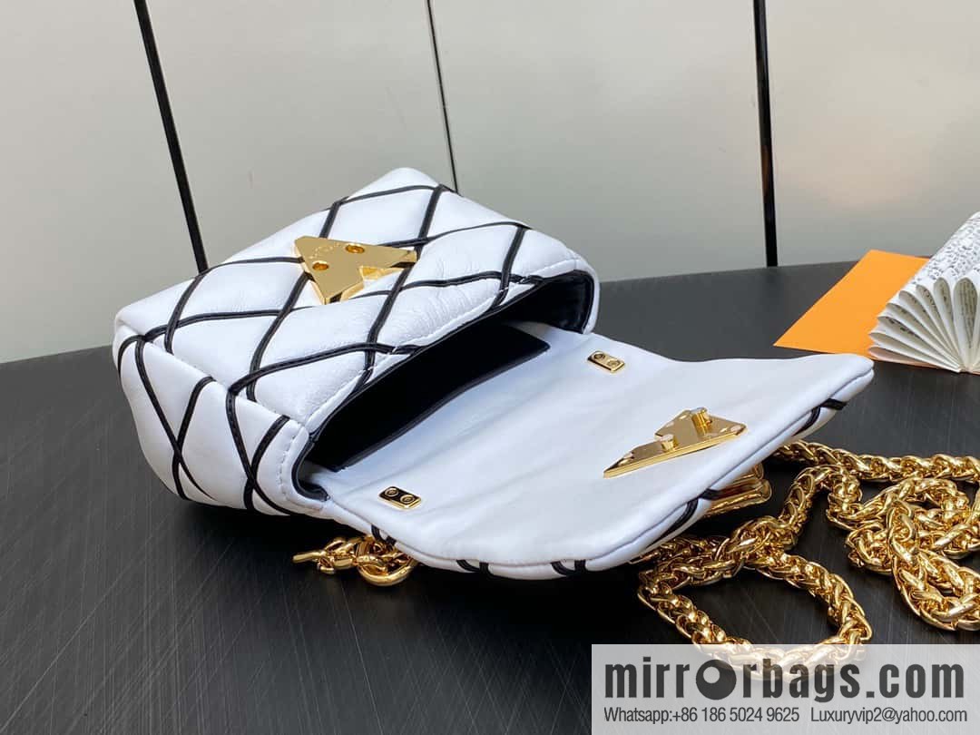 [Boutique‑grade] M82752 white M23526 M23762 full leather chain bag series PICO GO-14 handbag