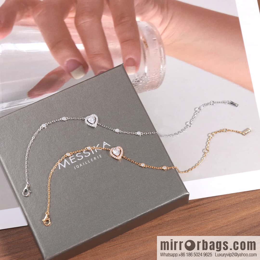 ☀️Messika JOY CEUR peach heart love diamond bracelet ☀️