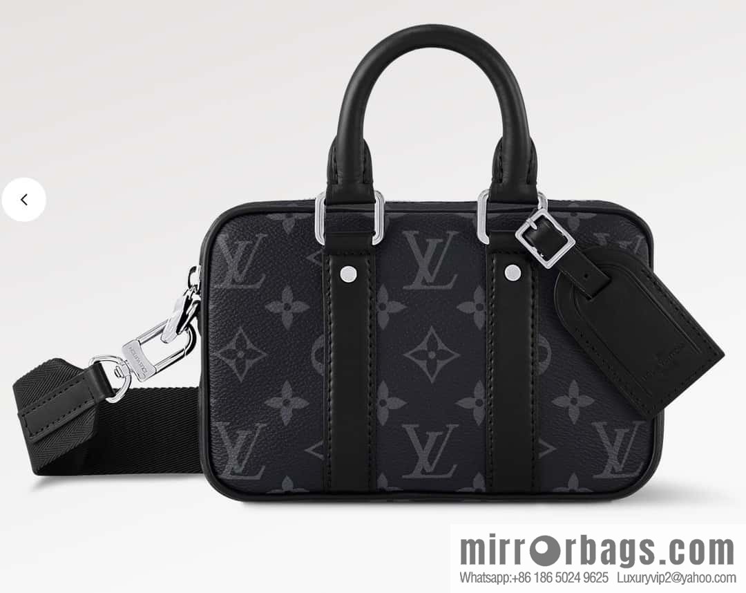 [Boutique‑grade] M82770 black flower mini men's bag briefcase series NANO PORTE DOCUMENTS VOYAGE handbag