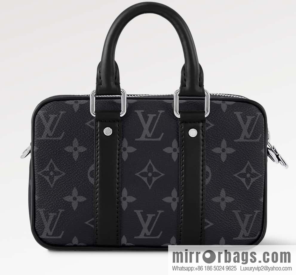 [Boutique‑grade] M82770 black flower mini men's bag briefcase series NANO PORTE DOCUMENTS VOYAGE handbag