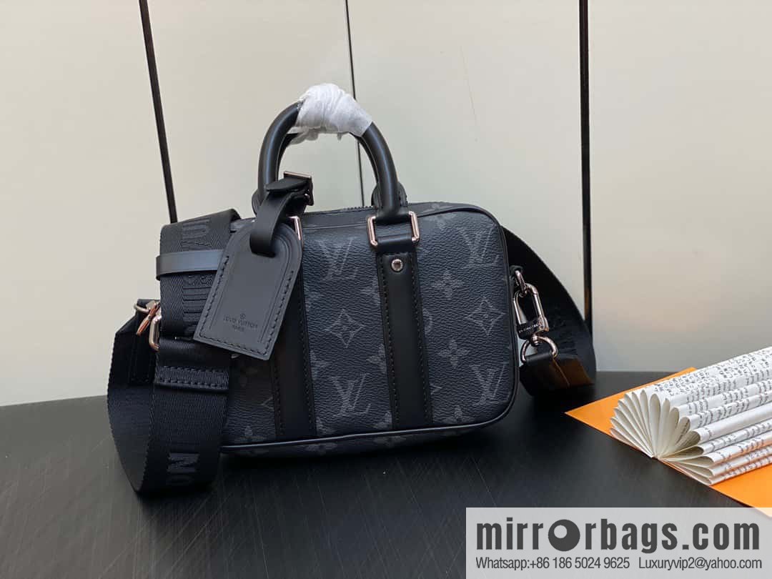 [Boutique‑grade] M82770 black flower mini men's bag briefcase series NANO PORTE DOCUMENTS VOYAGE handbag