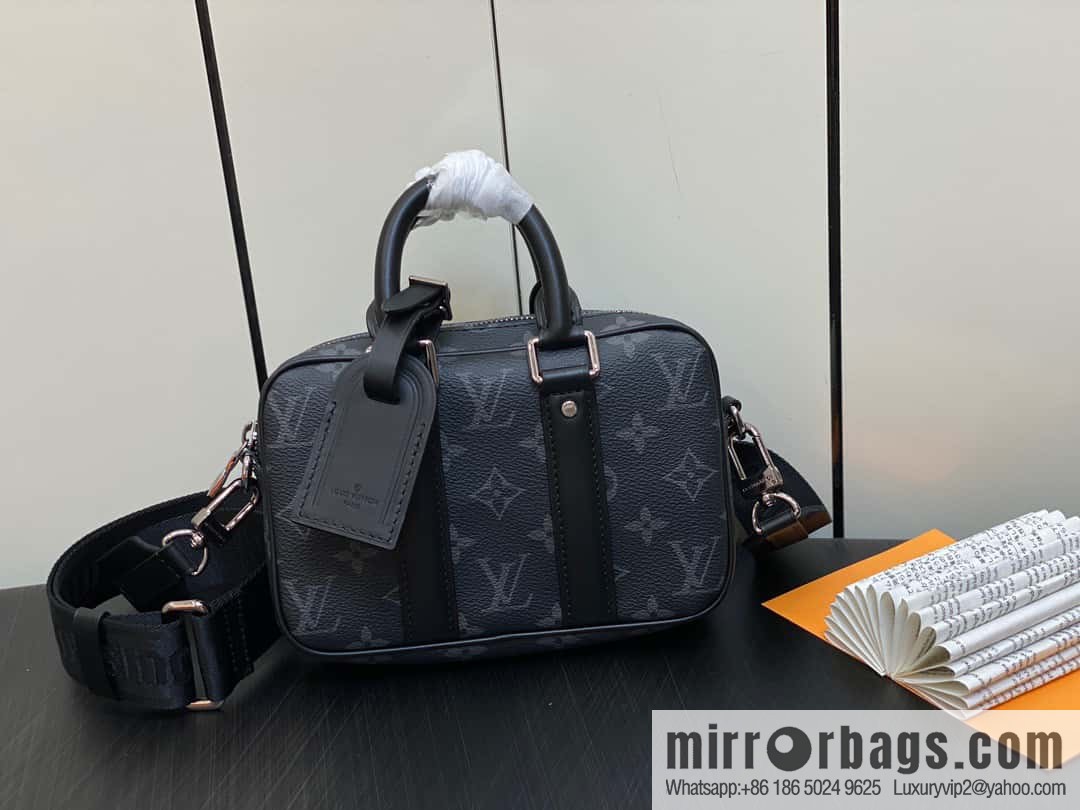 [Boutique‑grade] M82770 black flower mini men's bag briefcase series NANO PORTE DOCUMENTS VOYAGE handbag