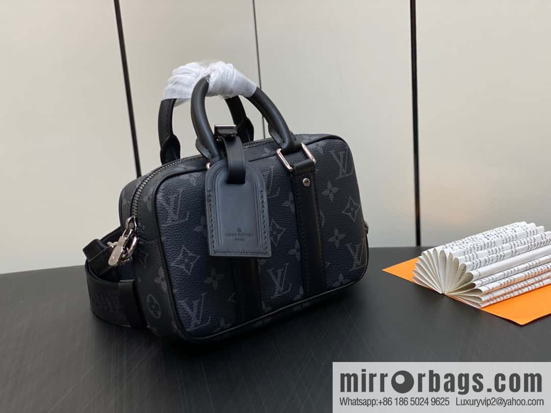 [Boutique‑grade] M82770 black flower mini men's bag briefcase series NANO PORTE DOCUMENTS VOYAGE handbag