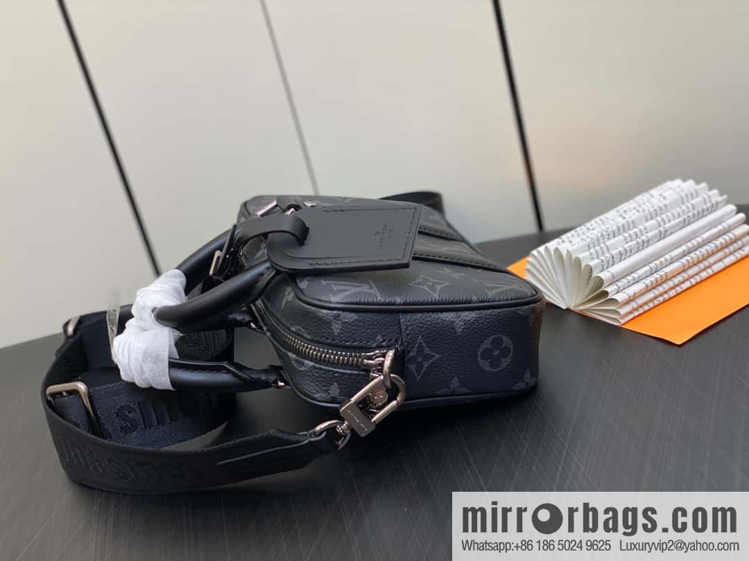 [Boutique‑grade] M82770 black flower mini men's bag briefcase series NANO PORTE DOCUMENTS VOYAGE handbag
