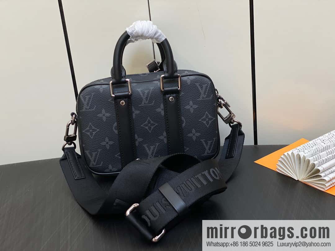 [Boutique‑grade] M82770 black flower mini men's bag briefcase series NANO PORTE DOCUMENTS VOYAGE handbag