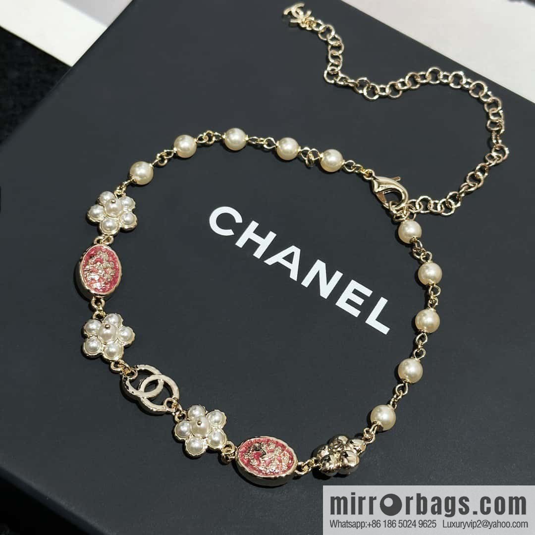 ❗️New ❗️ Chanel necklace ☀️ new ☑️ Chanel double c camellia pearl necklace ☀️