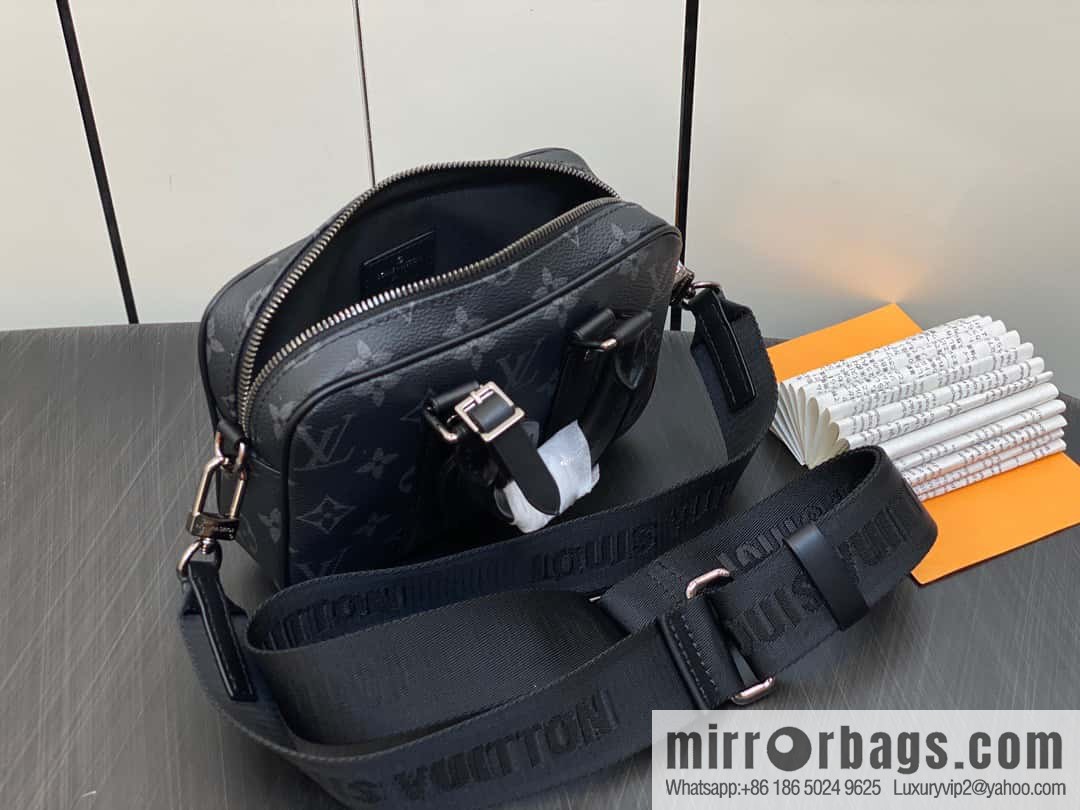[Boutique‑grade] M82770 black flower mini men's bag briefcase series NANO PORTE DOCUMENTS VOYAGE handbag