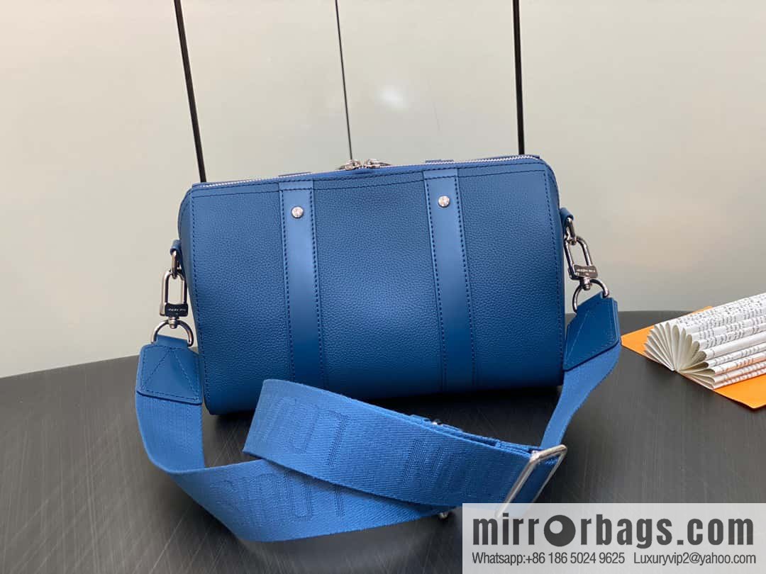 [Boutique‑grade] M23725 dark blue, full leather men's bag pillow bag series CITY KEEPALL AER handbag M22486 57082 M23725 City Keepall handbag