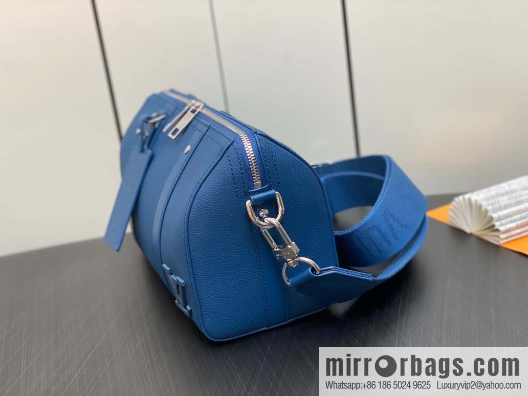 [Boutique‑grade] M23725 dark blue, full leather men's bag pillow bag series CITY KEEPALL AER handbag M22486 57082 M23725 City Keepall handbag