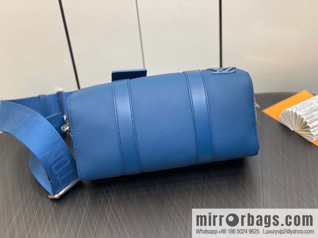 [Boutique‑grade] M23725 dark blue, full leather men's bag pillow bag series CITY KEEPALL AER handbag M22486 57082 M23725 City Keepall handbag