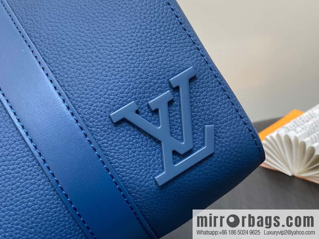 [Boutique‑grade] M23725 dark blue, full leather men's bag pillow bag series CITY KEEPALL AER handbag M22486 57082 M23725 City Keepall handbag
