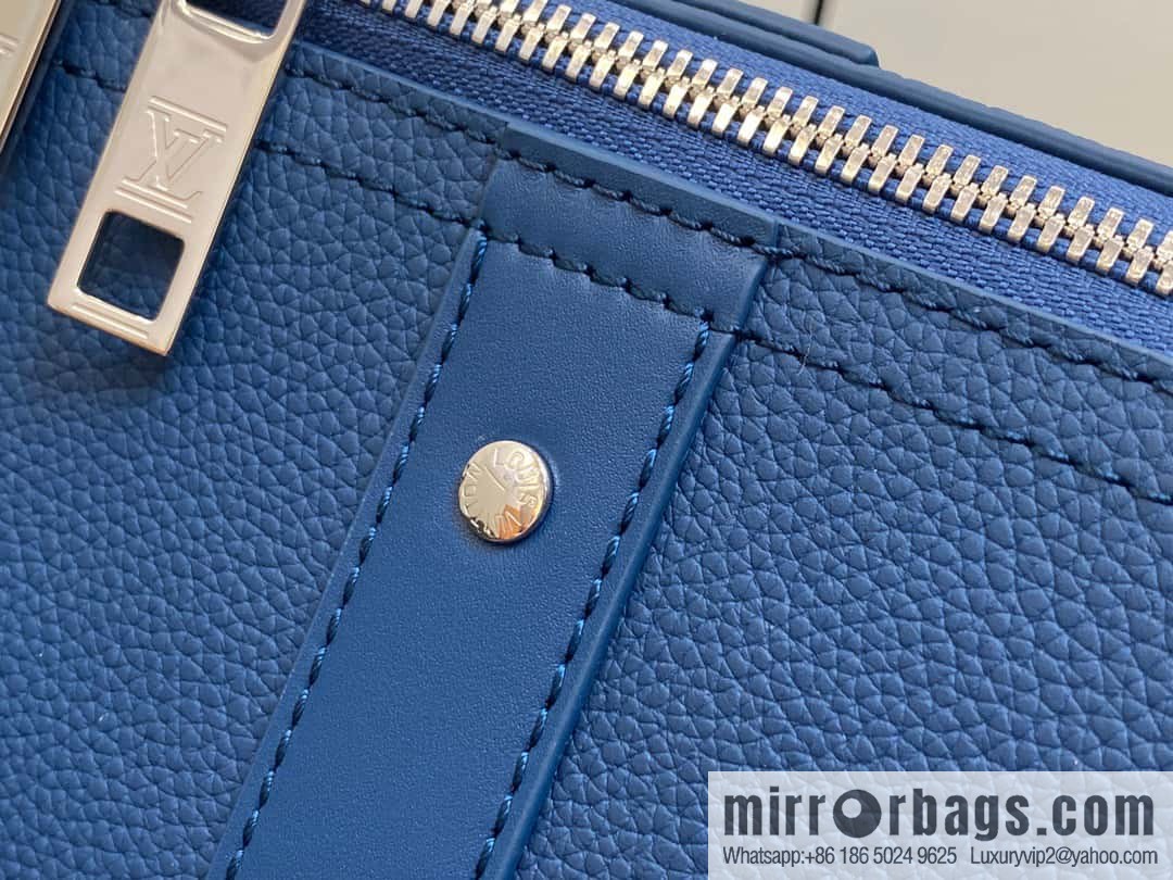 [Boutique‑grade] M23725 dark blue, full leather men's bag pillow bag series CITY KEEPALL AER handbag M22486 57082 M23725 City Keepall handbag